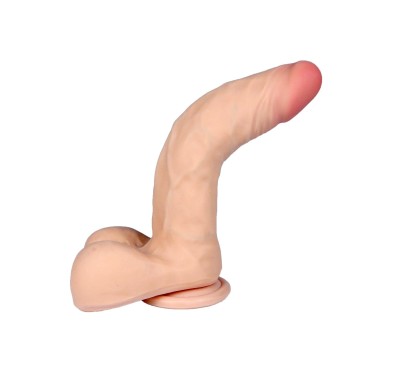 Dildo z kręgosłupem członek penis z jądrami 23cm